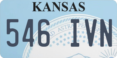KS license plate 546IVN