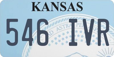 KS license plate 546IVR
