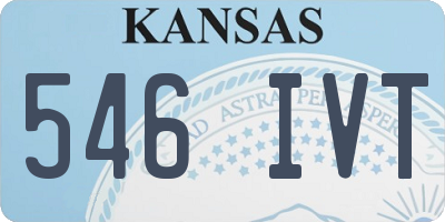 KS license plate 546IVT