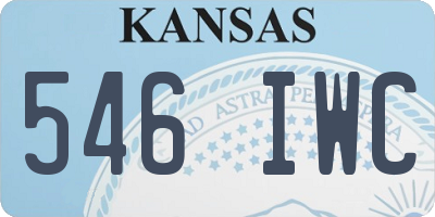 KS license plate 546IWC