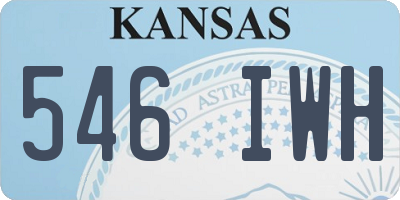 KS license plate 546IWH