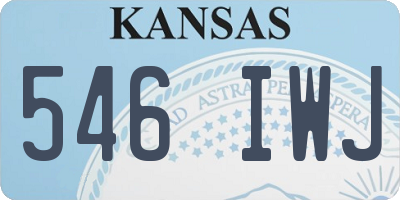 KS license plate 546IWJ