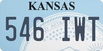 KS license plate 546IWT