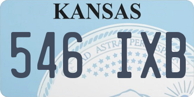 KS license plate 546IXB