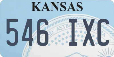 KS license plate 546IXC
