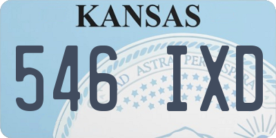KS license plate 546IXD