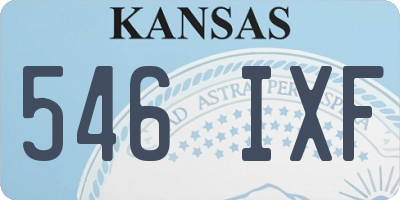 KS license plate 546IXF
