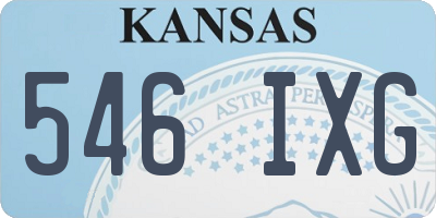 KS license plate 546IXG