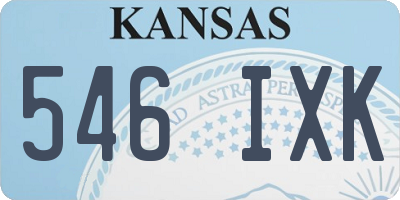 KS license plate 546IXK