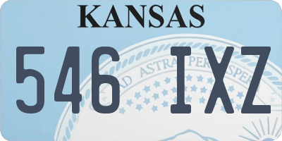 KS license plate 546IXZ
