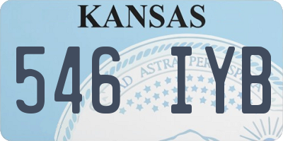 KS license plate 546IYB