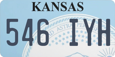 KS license plate 546IYH