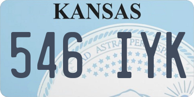 KS license plate 546IYK