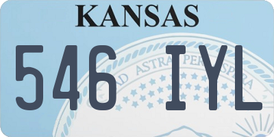 KS license plate 546IYL
