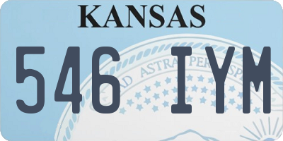 KS license plate 546IYM