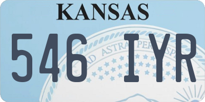 KS license plate 546IYR