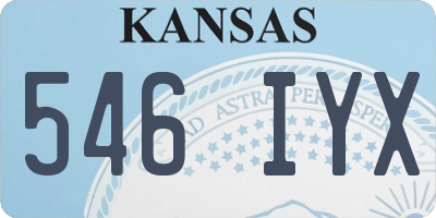 KS license plate 546IYX