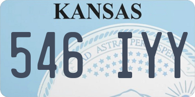 KS license plate 546IYY