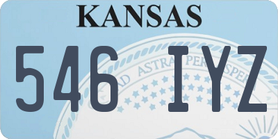 KS license plate 546IYZ