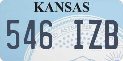 KS license plate 546IZB