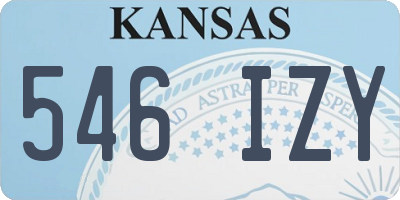 KS license plate 546IZY