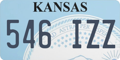 KS license plate 546IZZ