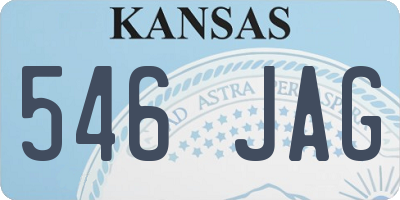 KS license plate 546JAG