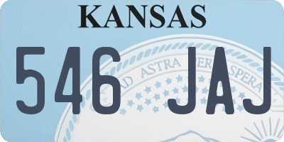 KS license plate 546JAJ
