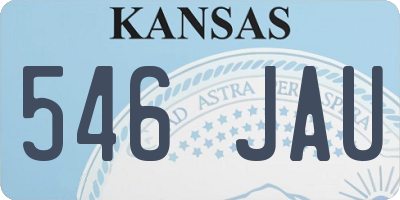 KS license plate 546JAU