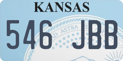 KS license plate 546JBB