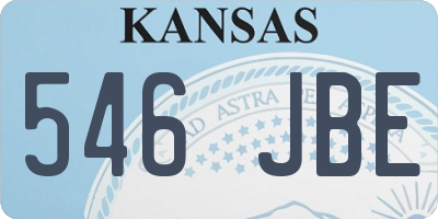 KS license plate 546JBE