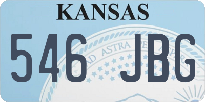 KS license plate 546JBG