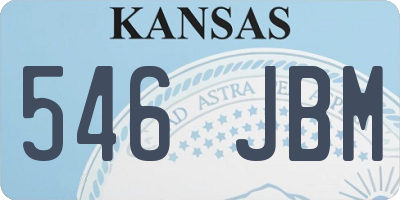 KS license plate 546JBM