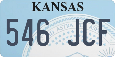 KS license plate 546JCF