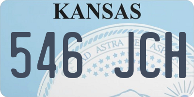 KS license plate 546JCH