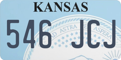 KS license plate 546JCJ