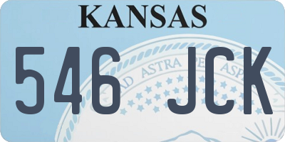 KS license plate 546JCK