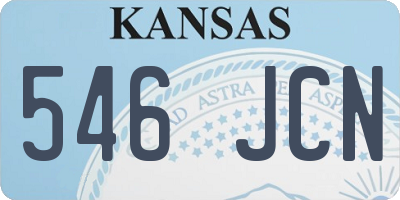 KS license plate 546JCN
