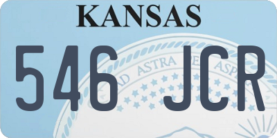 KS license plate 546JCR