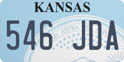 KS license plate 546JDA