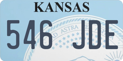 KS license plate 546JDE