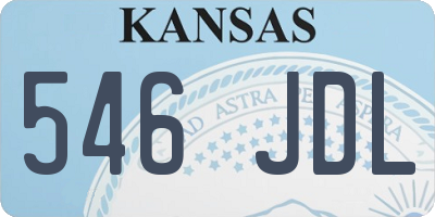 KS license plate 546JDL
