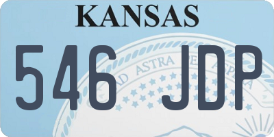 KS license plate 546JDP