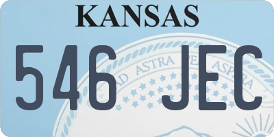 KS license plate 546JEC