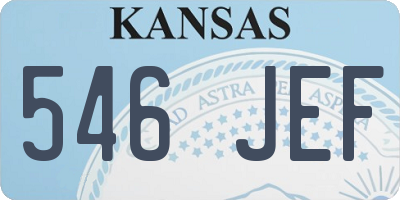 KS license plate 546JEF