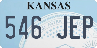 KS license plate 546JEP