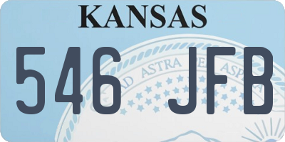 KS license plate 546JFB