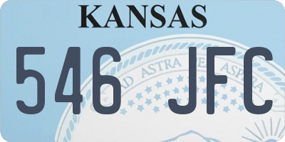 KS license plate 546JFC