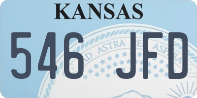 KS license plate 546JFD