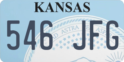 KS license plate 546JFG